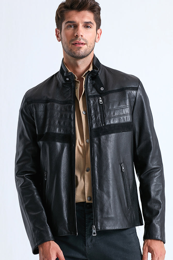 Mbappe Men's Leather Jacket 18WGD6318S7 | Derimod