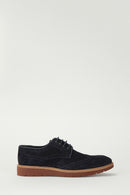 Men's Navy Blue Suede Leather Shoes | Derimod