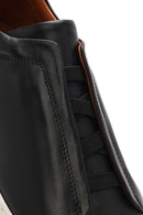 Male Black Leather Sneaker | Derimod