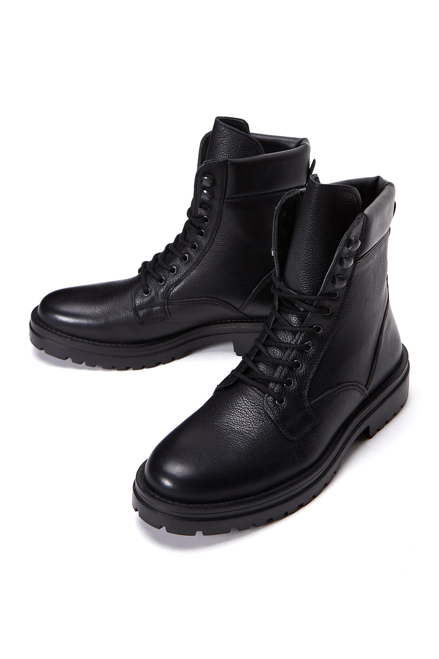 Men's Black Leather Casual Boots