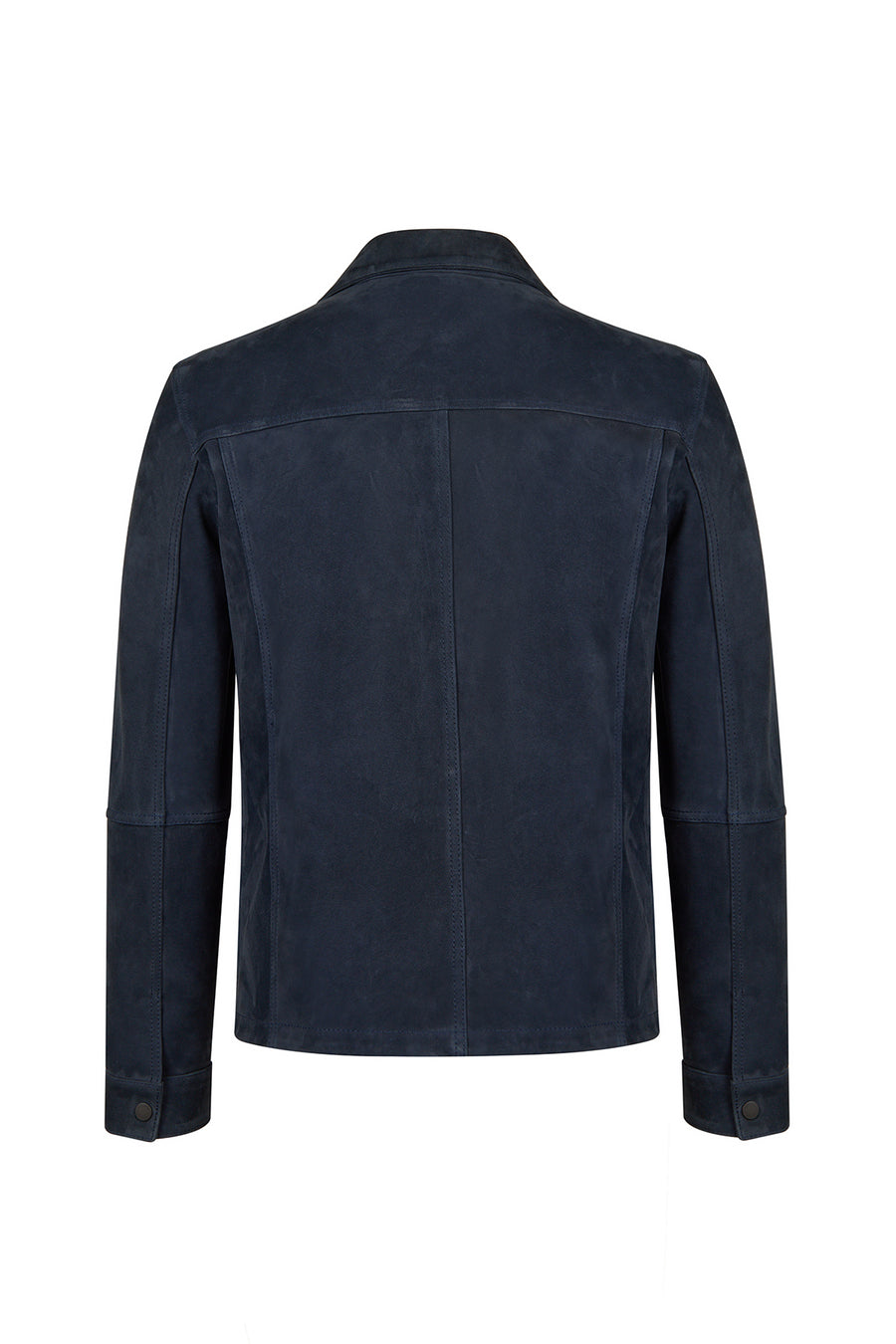 Zapata Male Navy Suede Shirt Jacket