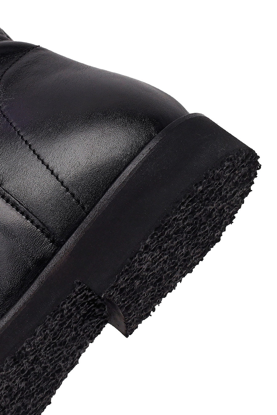 Woman Black Leather Casual Boots