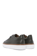 Male Khaki Lace-up Leather Sneaker | Derimod