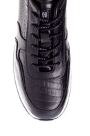 Men's Crocodile Pattern Detailed Leather Sneaker | Derimod
