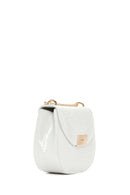 Women's White Long Chain Strap Crocodile Patterned Shoulder Bag | Derimod