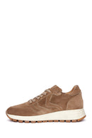 Women's Mink Lace-Up Suede Leather Sneakers | Derimod
