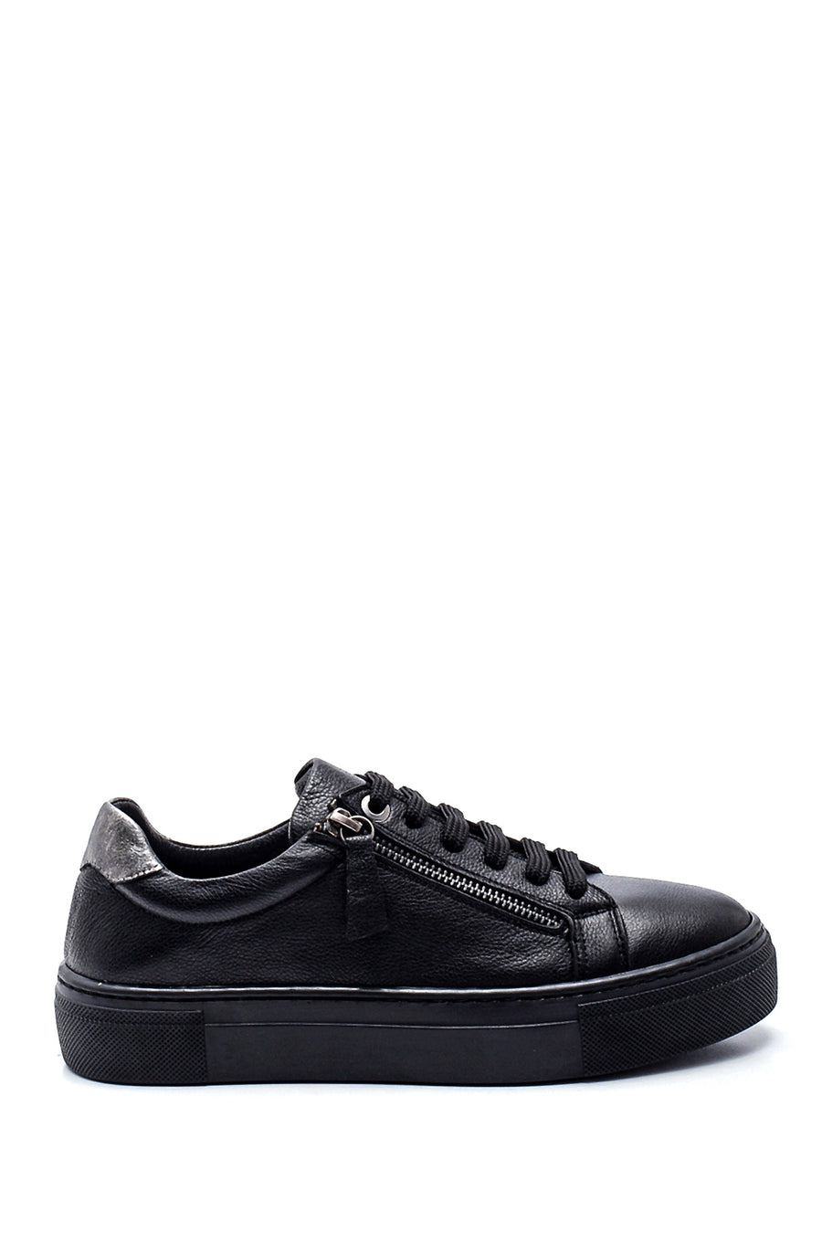 Women's Leather Zipper Sneaker 21WFD1339FT | Derimod