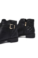 Woman Black Zip Closure Buckled Boots | Derimod