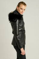 Carmela Women's Leather Jacket | Derimod