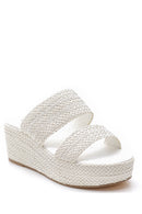 Women's Straw Knitted Slippers | Derimod