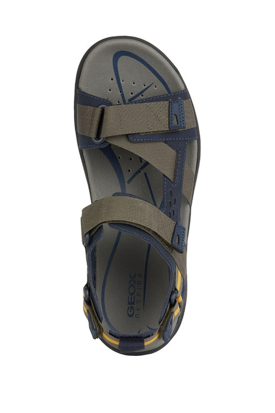 Geox Erkek Yeşil Terreno + Grip Bilekten Bantlı Süet Deri Sandalet