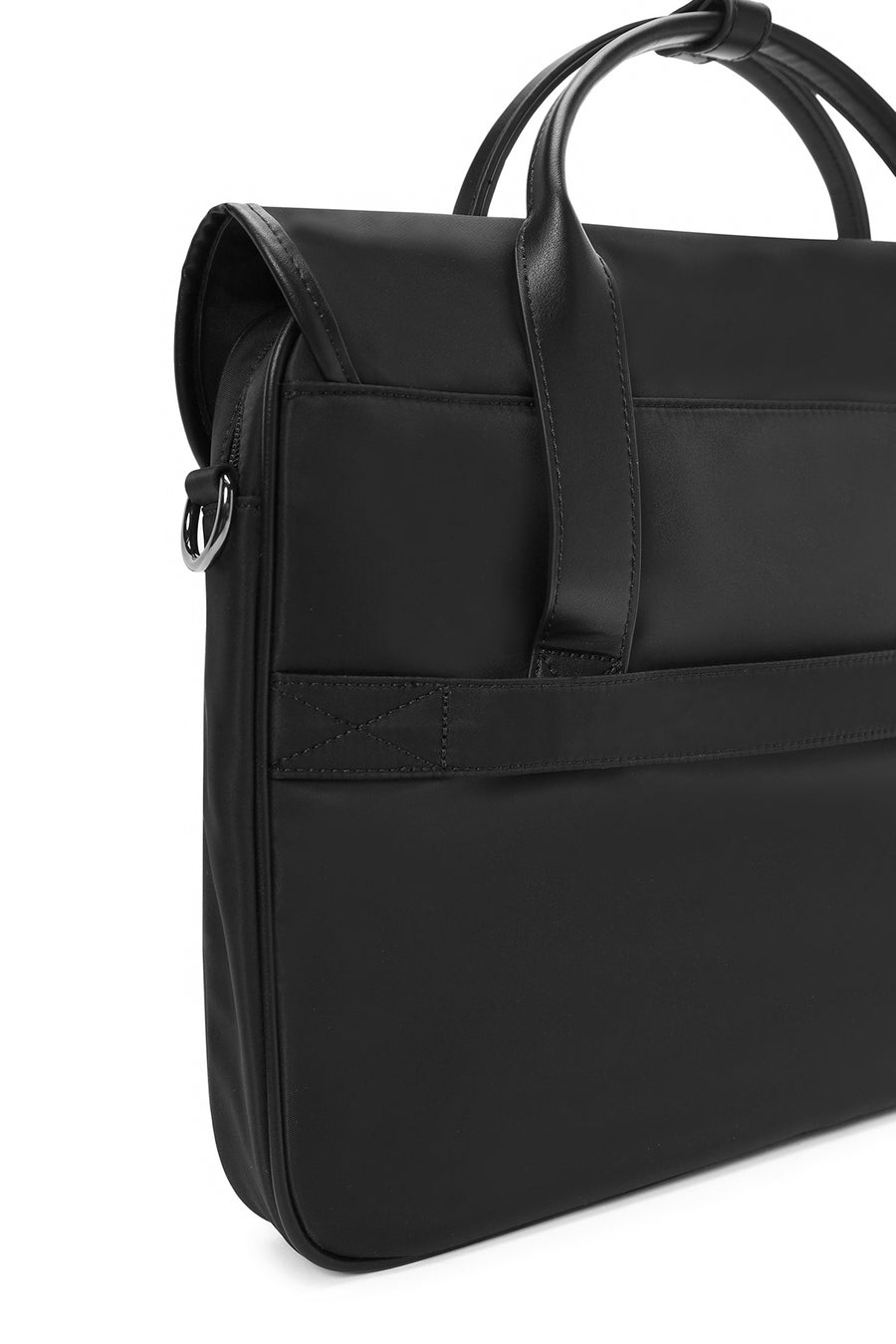 Women's Black Long Strap Briefcase