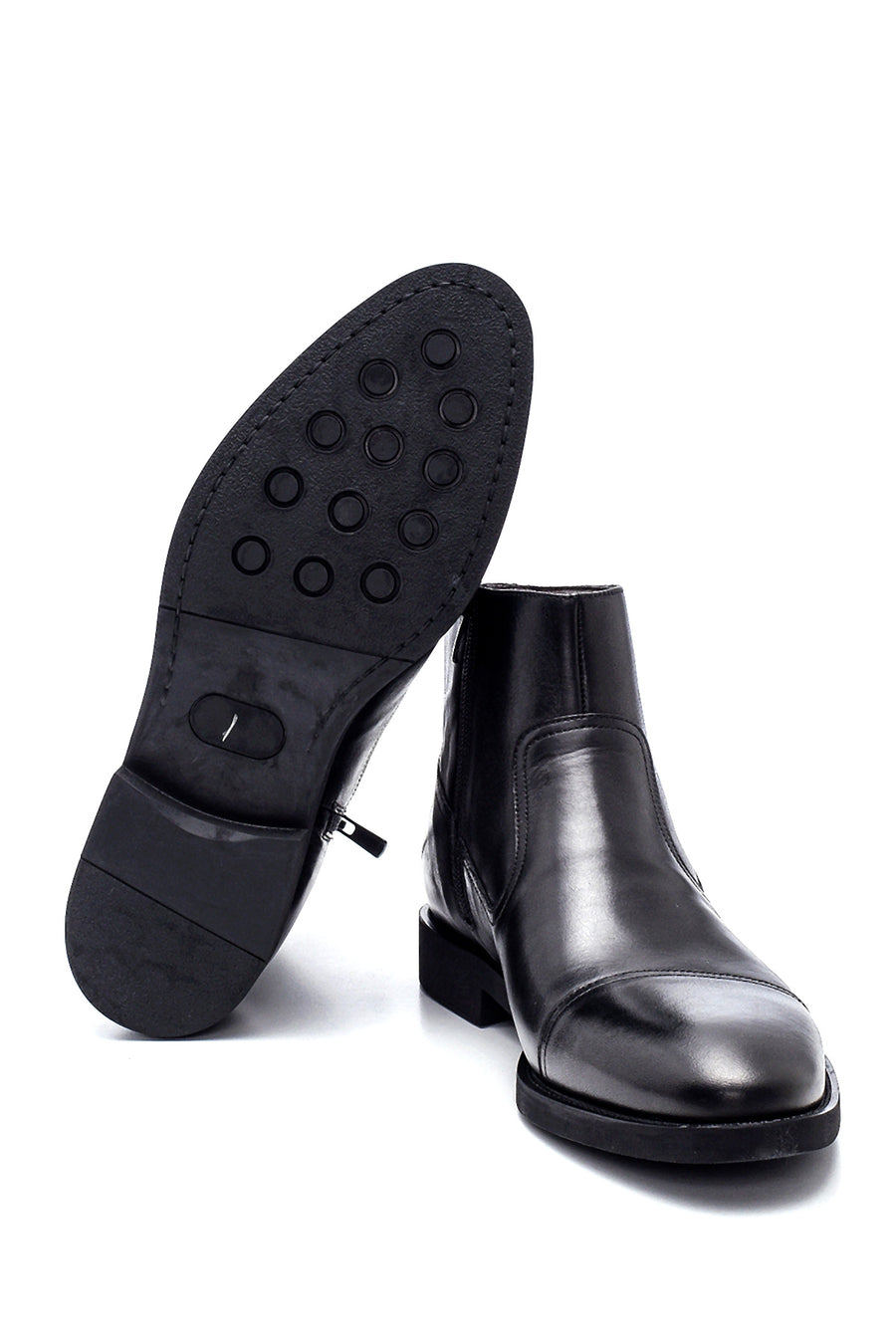 Men's Leather Zippered Classic Boots