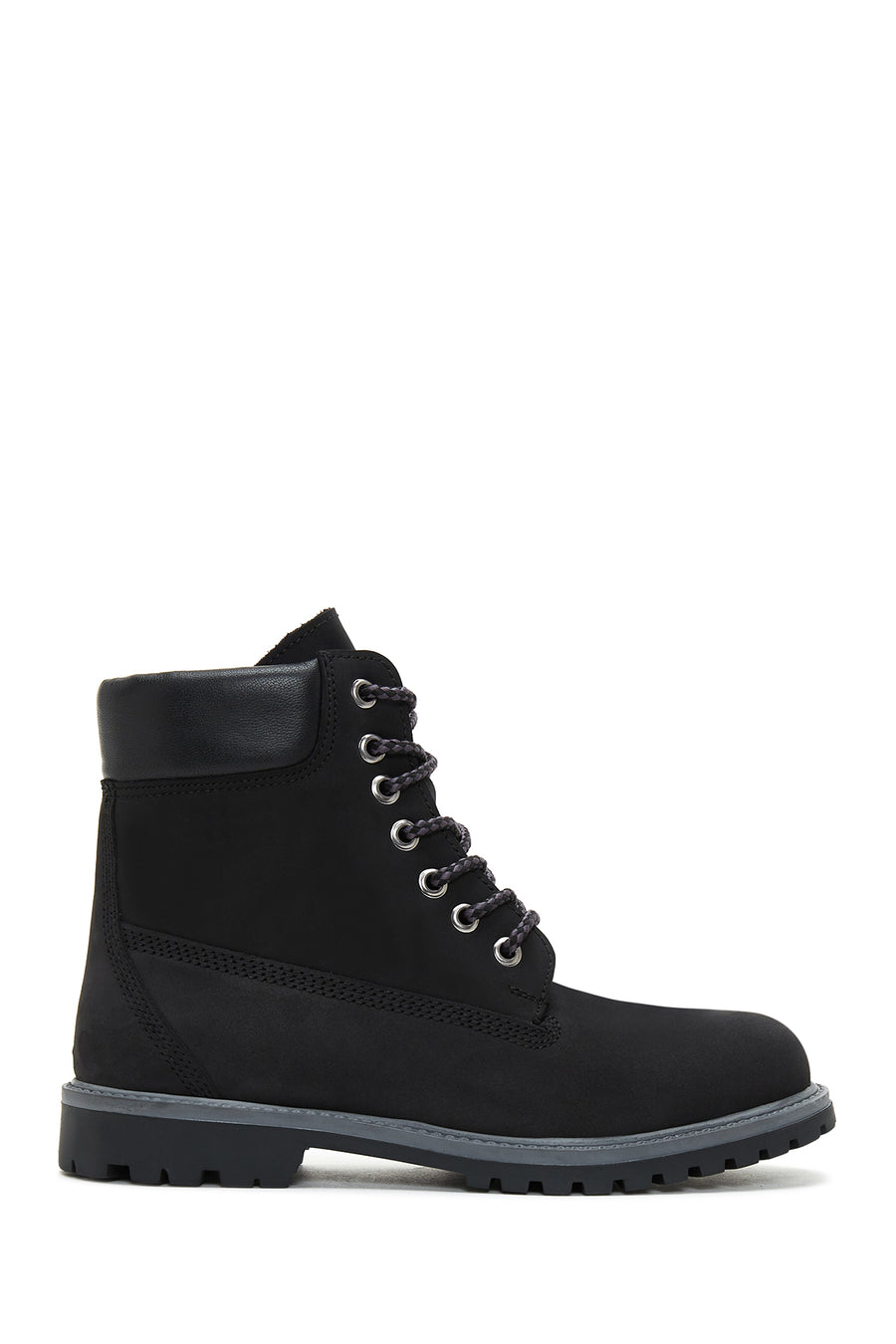 Women's Black Lace-Up Nubuck Leather Boots 22WFD4162V3 | Derimod