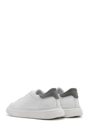 Men's White Lace-up Leather Sneaker | Derimod