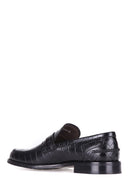 Classic Men's Shoes with Crocodile Pattern | Derimod