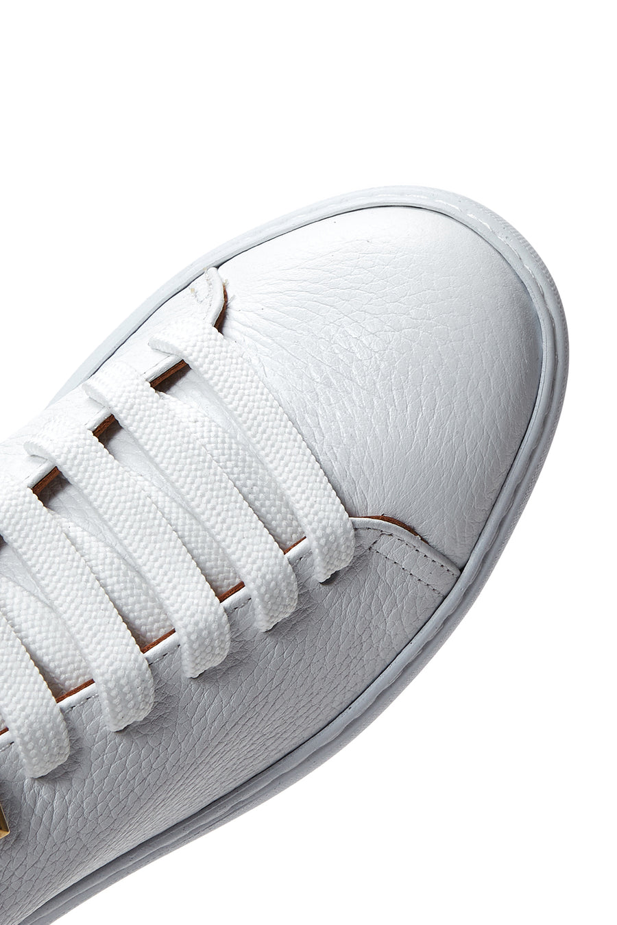 
Women's White Lace-Up Leather Sneaker
