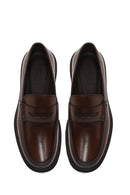 Erkek Kahverengi Deri Casual Loafer | Derimod