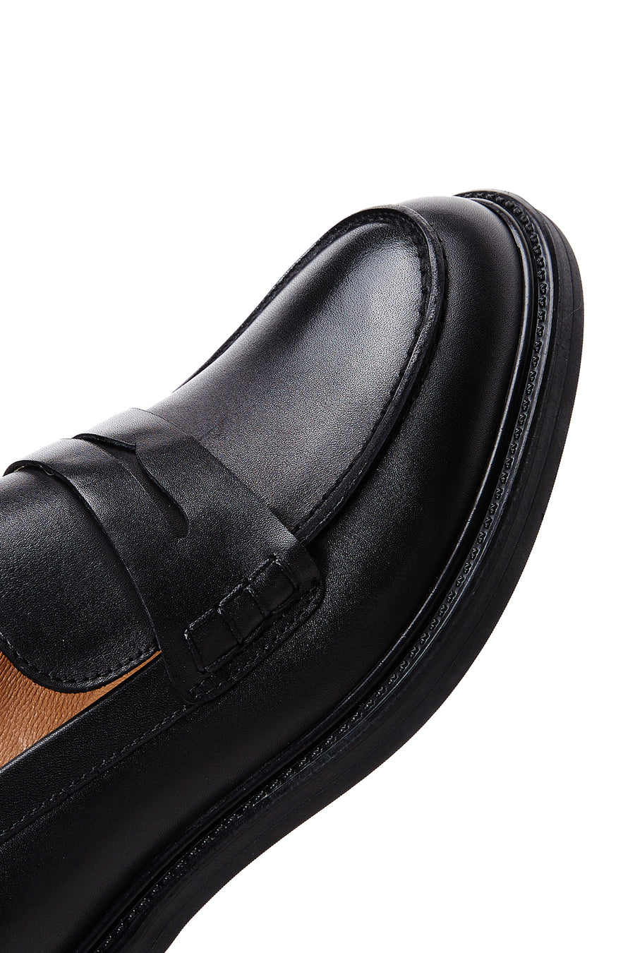 Men's Black Leather Casual Loafer