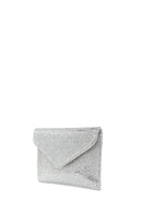 Woman Silver Chain-Strap Stone-Embellished Evening Bag | Derimod