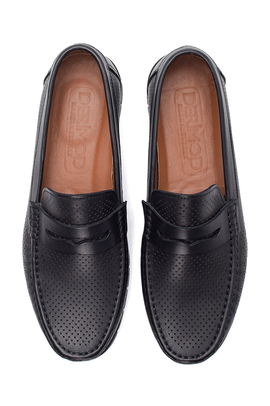 Erkek Deri Delikli Casual Loafer