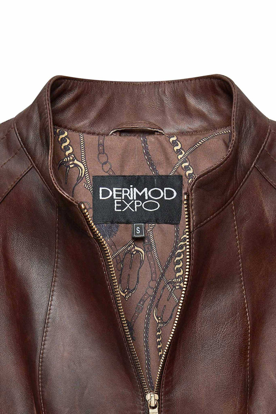 Lydia Women's Brown Short Leather Jacket