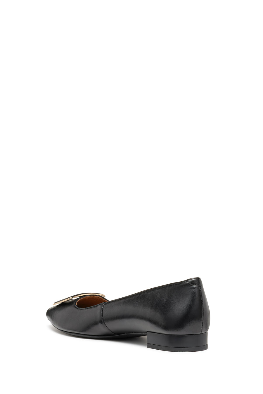 Geox Women's Black Charyssa Buckle Detailed Leather Ballerinas