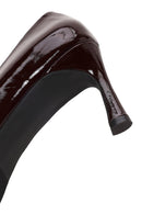 Woman Burgundy Thin-Heeled Patent Leather Leather Stiletto | Derimod