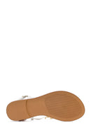 Woman White Accessory Toe-Post Sandals | Derimod