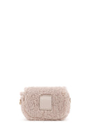 Women's Gray Plush Mini Crossbody Bag | Derimod