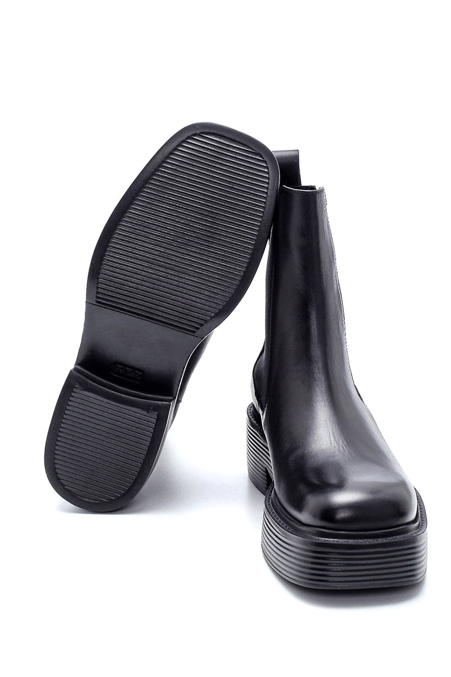 Women's Leather Thick Soled Chelsea Boots