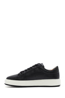 Men's Black Thick Sole Lace Up Leather Sneaker | Derimod
