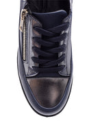 Women's Zipper Detailed Leather Sports Shoes | Derimod