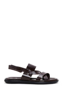 Men's Brown Leather Sandals | Derimod