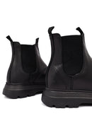 Male Black Leather Chelsea Boots | Derimod