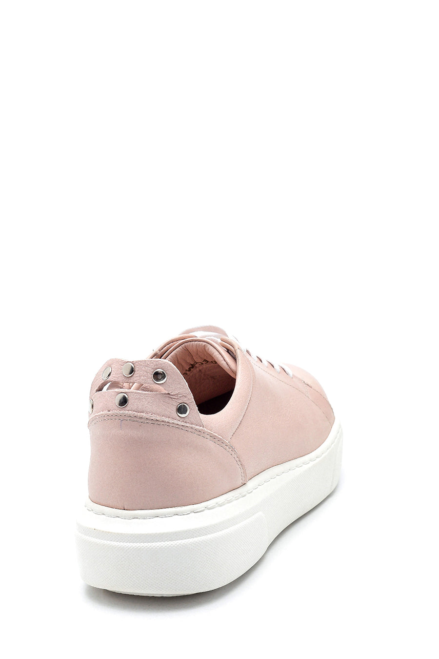 Kadın Deri Metal Detaylı Sneaker