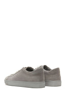 Erkek Gri Deri Süet Sneaker | Derimod