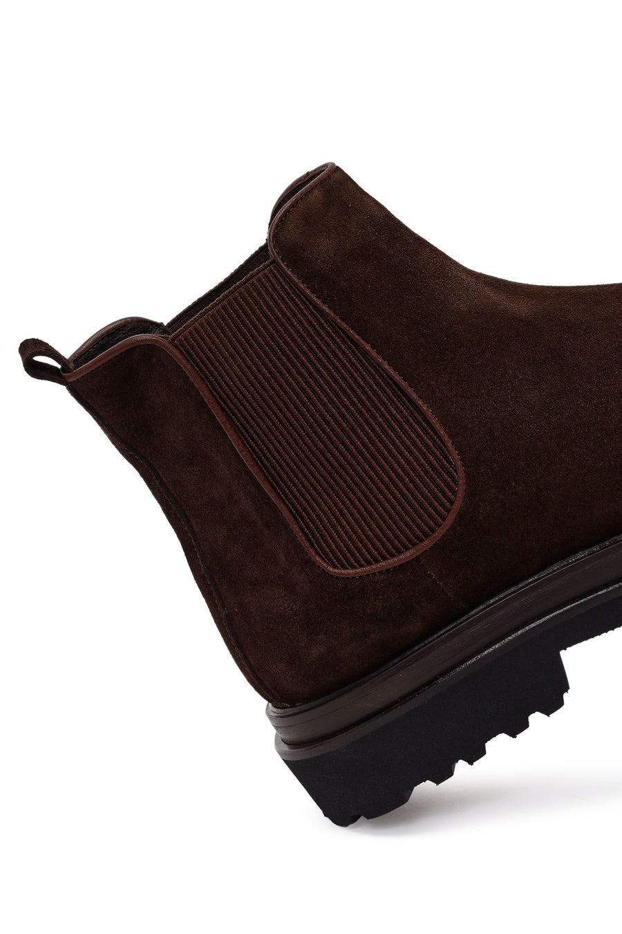 Derimod Black Male Brown Suede Chelsea Boots