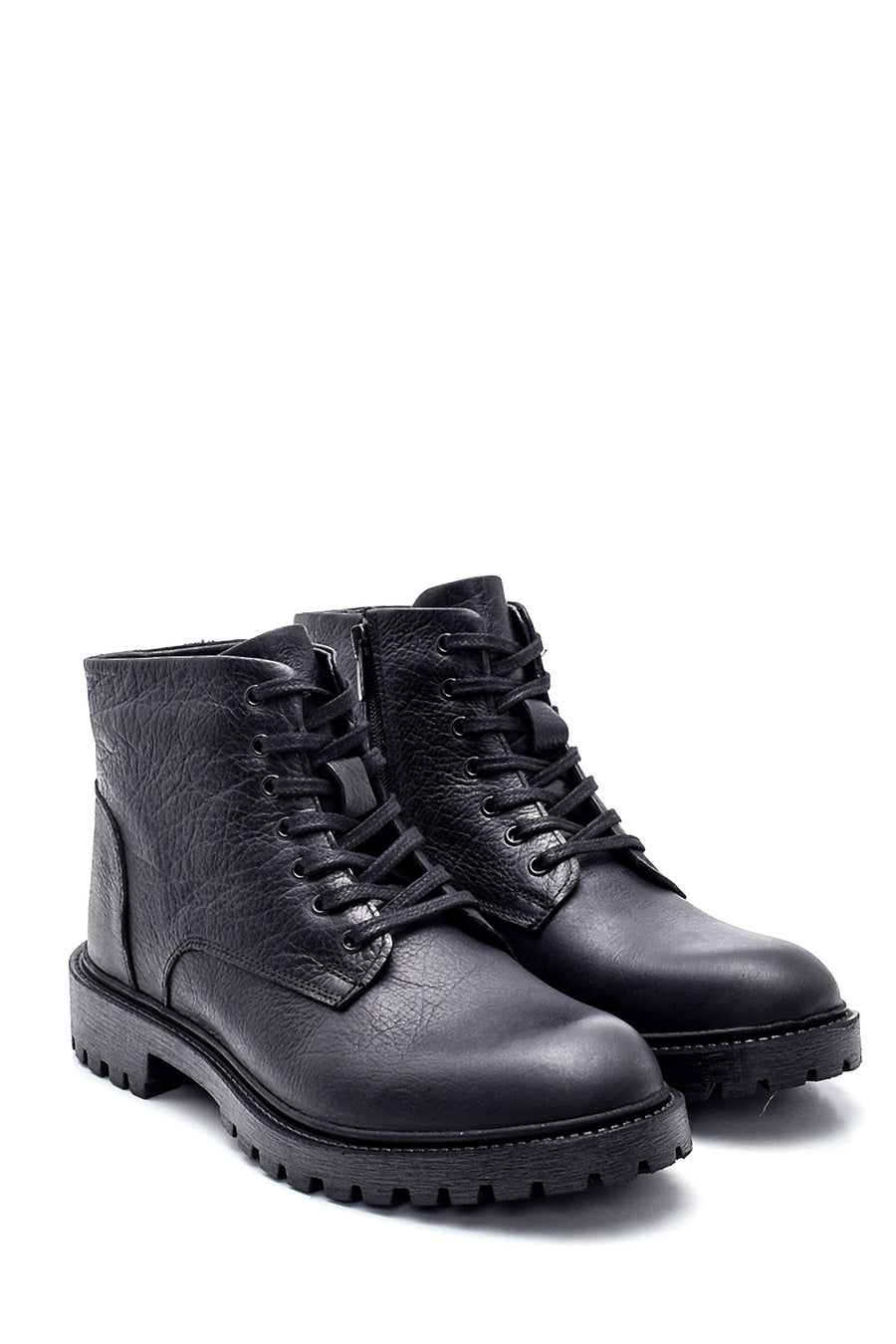 Men's Leather Zippered Boots
