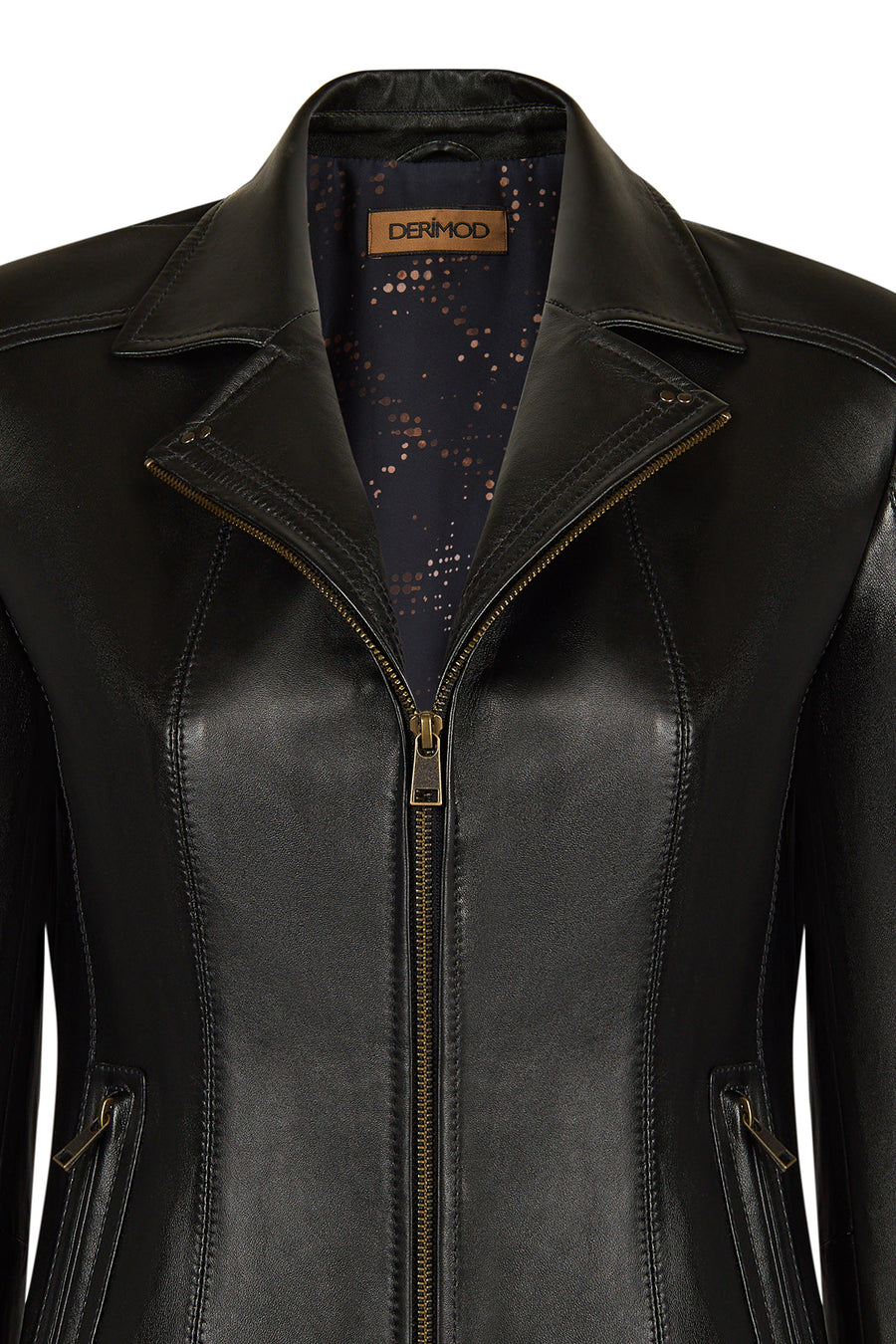Martha Woman Black Short Leather Jacket