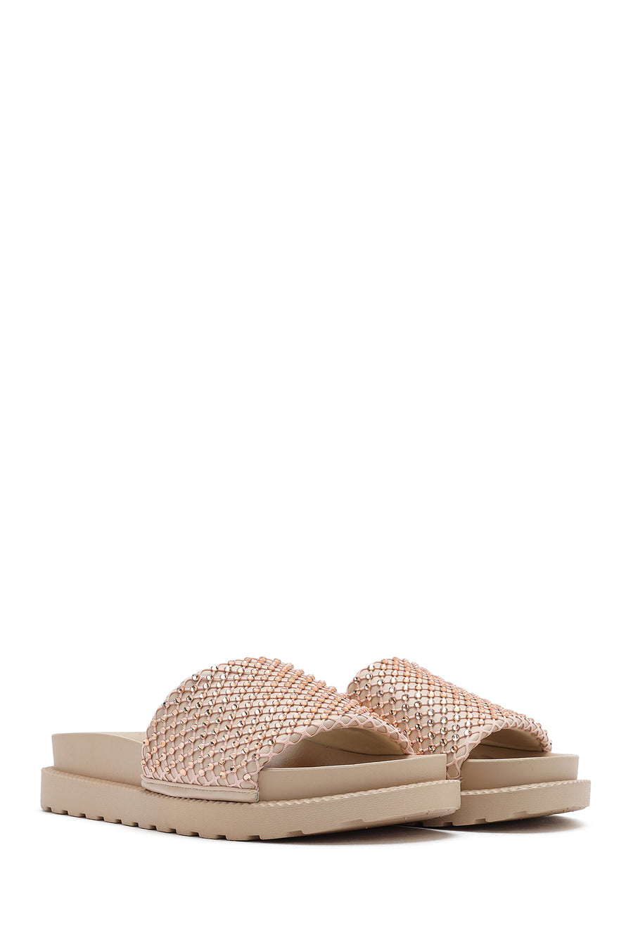 Woman Pink Stone Slippers