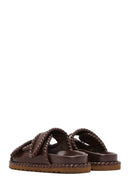 Women's Brown Strappy Slippers | Derimod