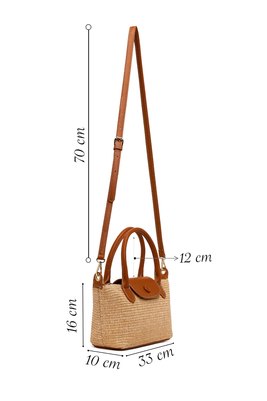 Woman Taba Long-Strap Wicker Mini Shoulder Bag