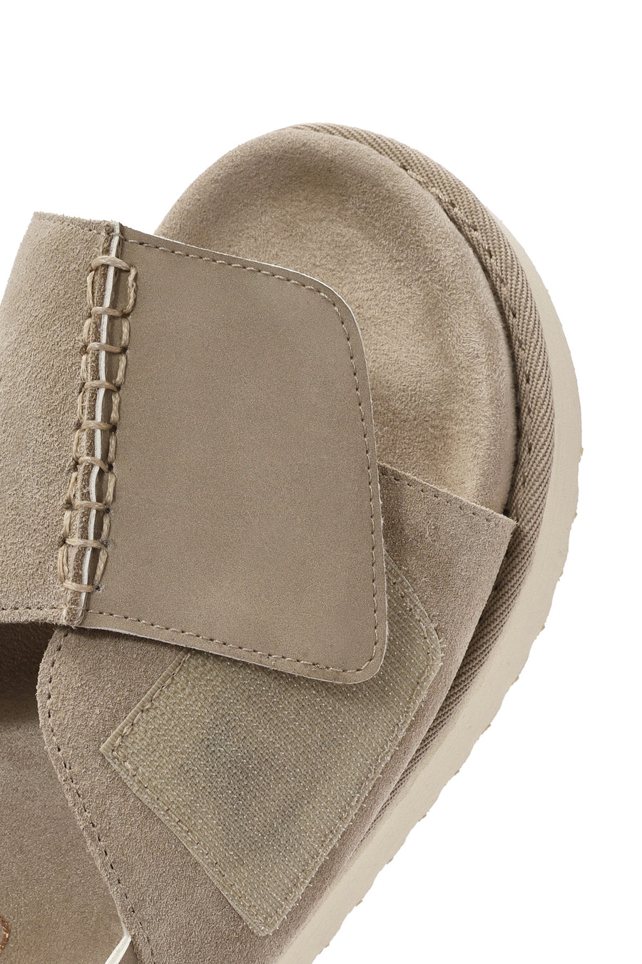 Women's Beige Strappy Suede Leather Sandals