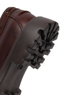 Male Brown Lace-Up Thick-Soled Leather Casual Shoes | Derimod