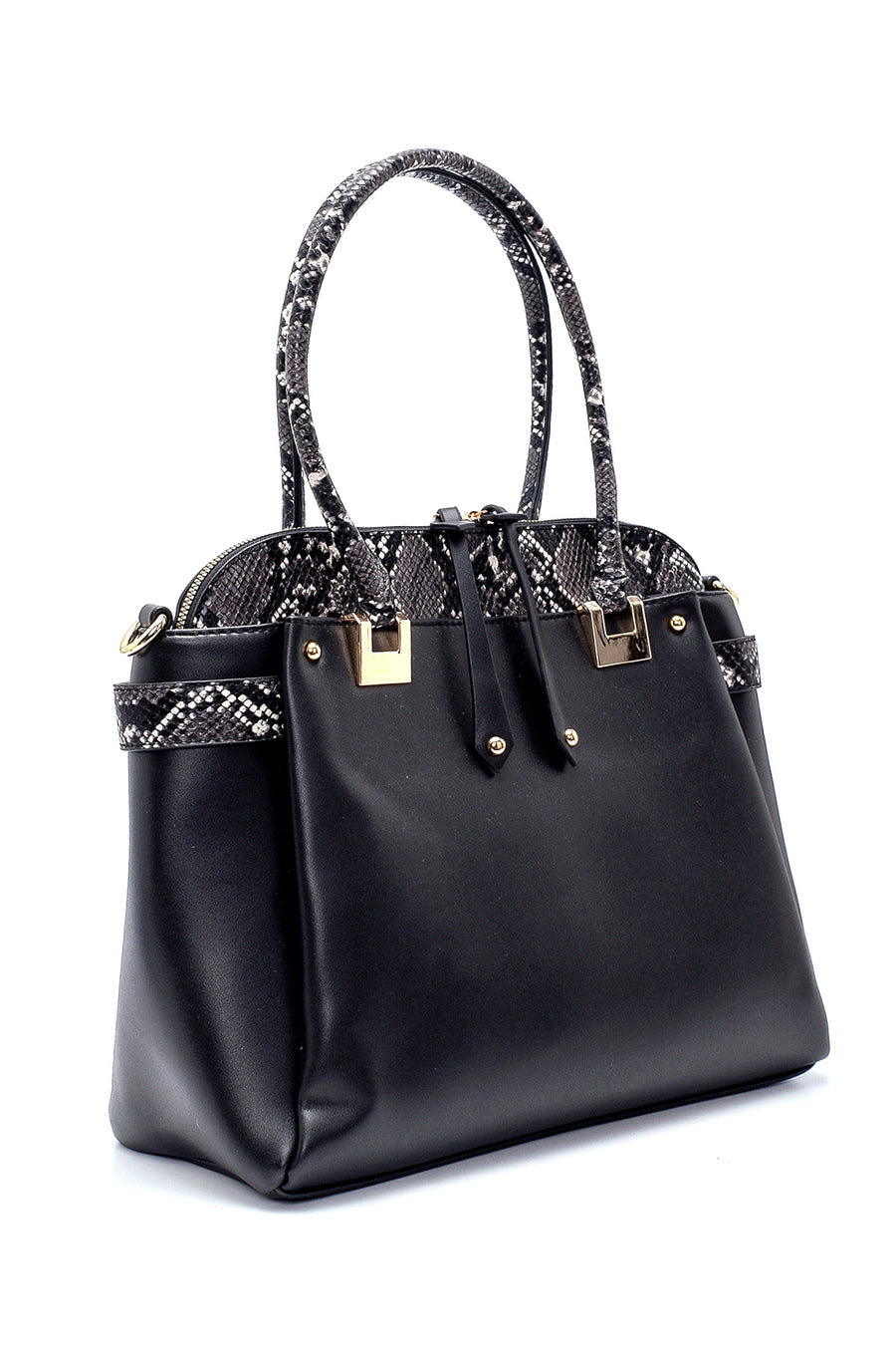 Women's Snakeskin Pattern Detailed Shoulder Bag
