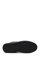 Male Black Zip Closure Leather Boots | Derimod