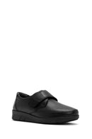 Women's Black Strappy Leather Comfort Shoes | Derimod