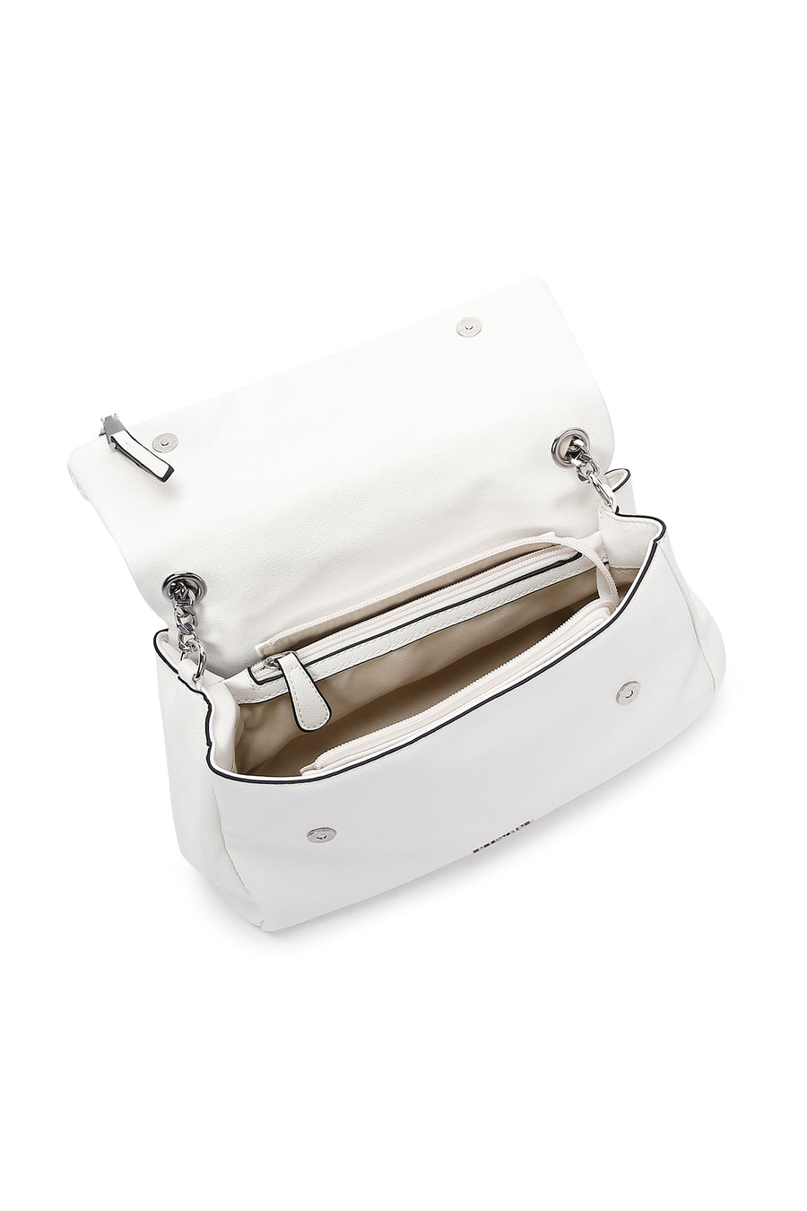 Women's White Long Strap Crossbody Bag
