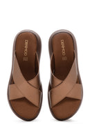 Women's Bronze Comfort Slippers | Derimod